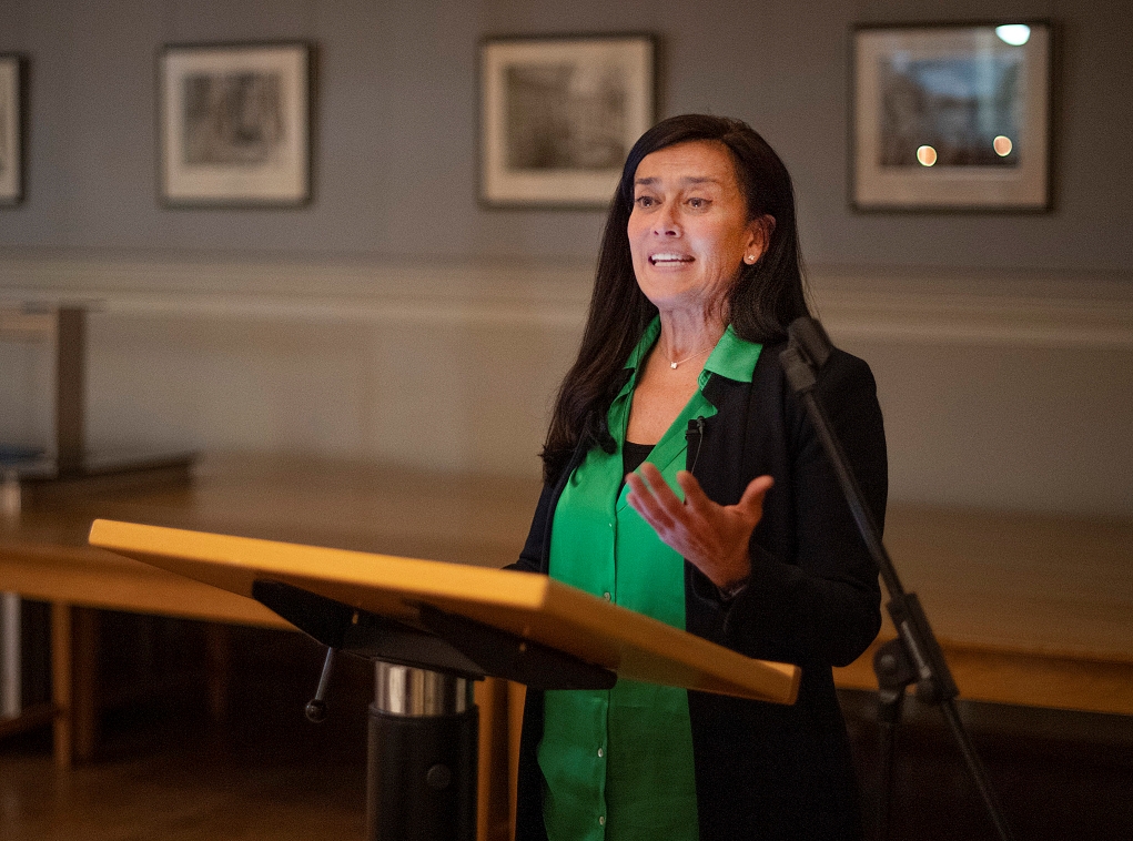 A moment of the keynote speech by Grazia Vittadini